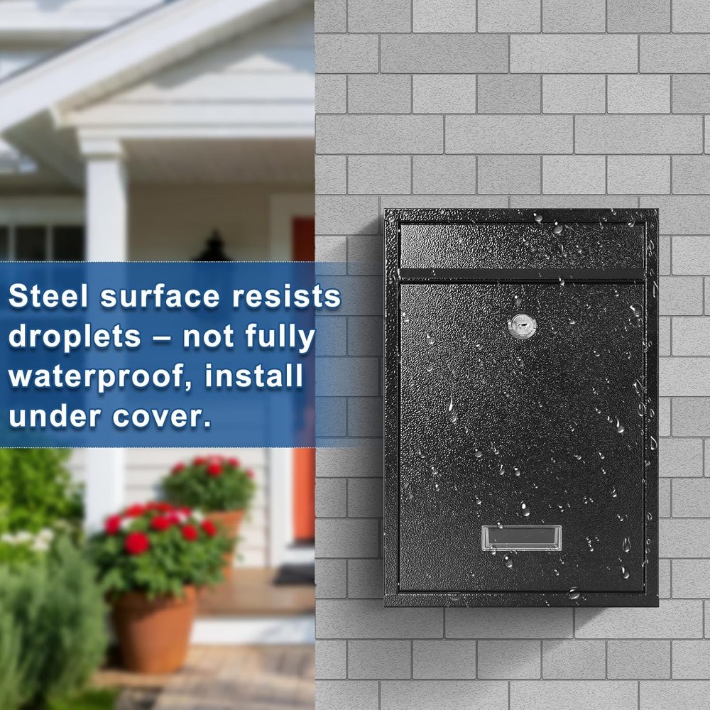 Durable Locking Mailbox with Modern Design - Secure Your Letters & Valuables