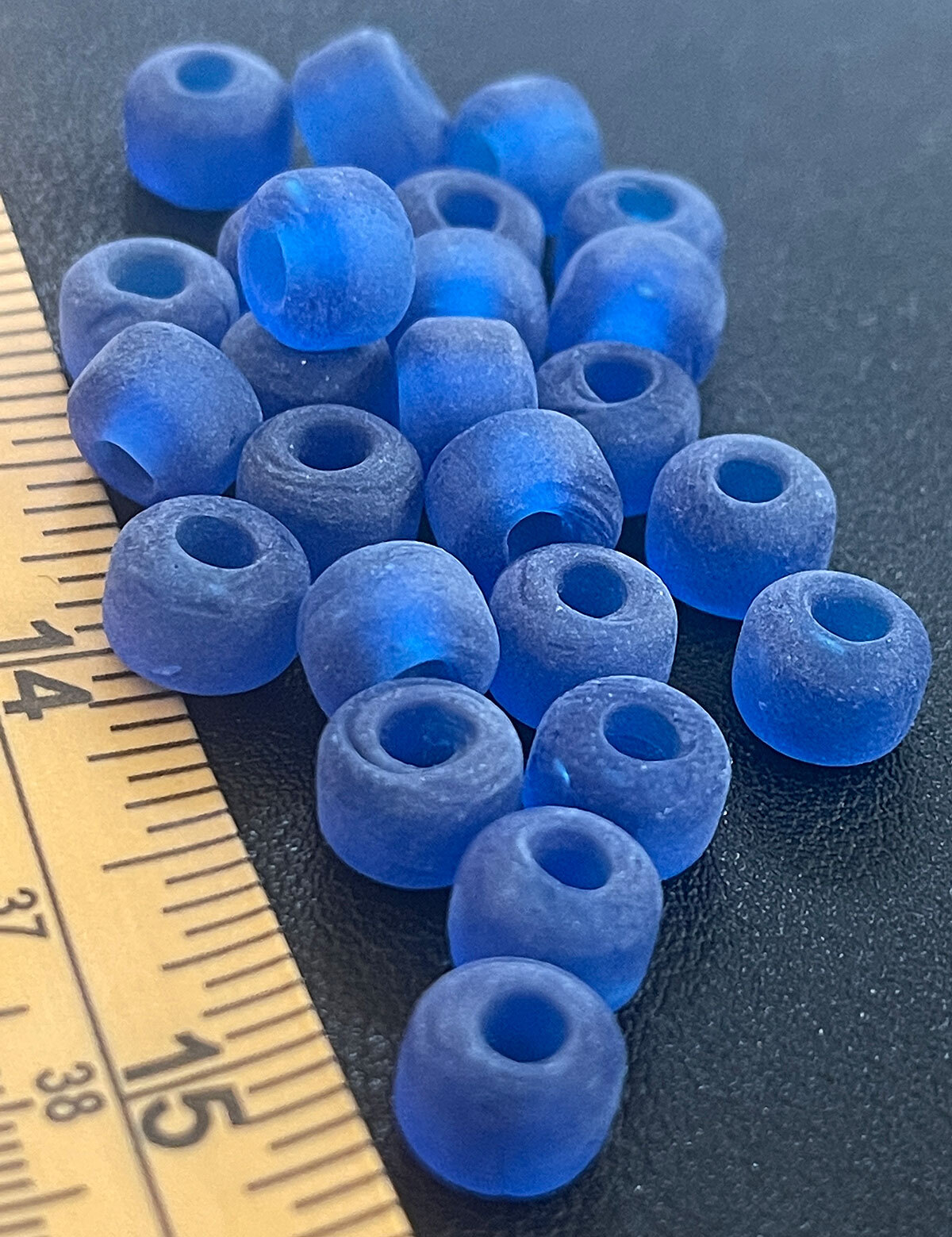 (10) Crow Indian Original Sky Blue Padre Glass Trade Beads Fur Trade Era ++