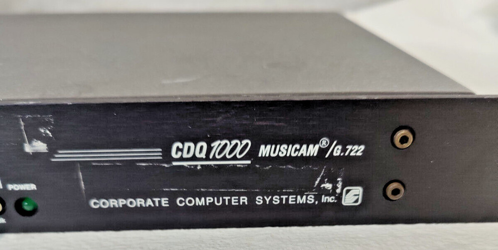 G.722 Corporate Computer Systems Musicam CDQ1000 Interface Unit
