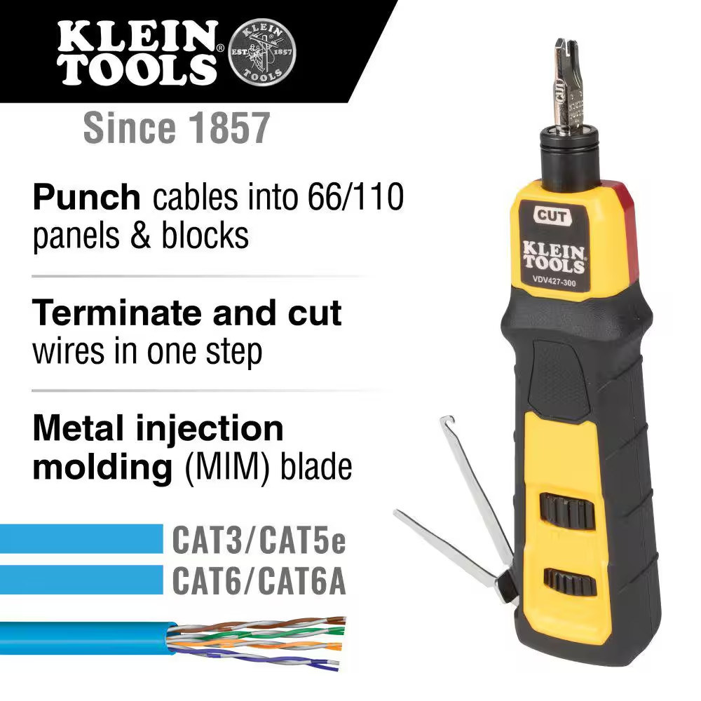 Impact Punchdown Tool, 66/110 MIM Blade, Hi/Low Impact-Force
