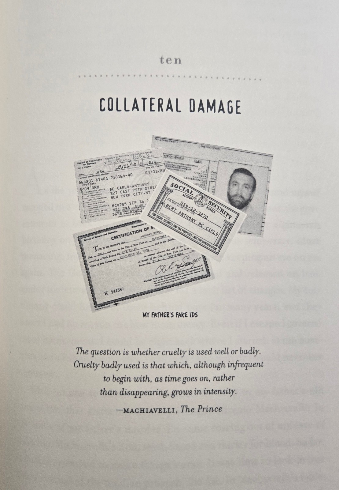 Mobster Roy DeMeo Signed Fake ID - Gambino Family Gangster - New York Mafia