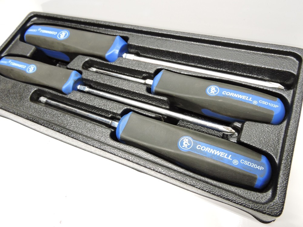Cornwell Tools CSD4S 4pc Phillips Screwdrivers Set w/ Tray