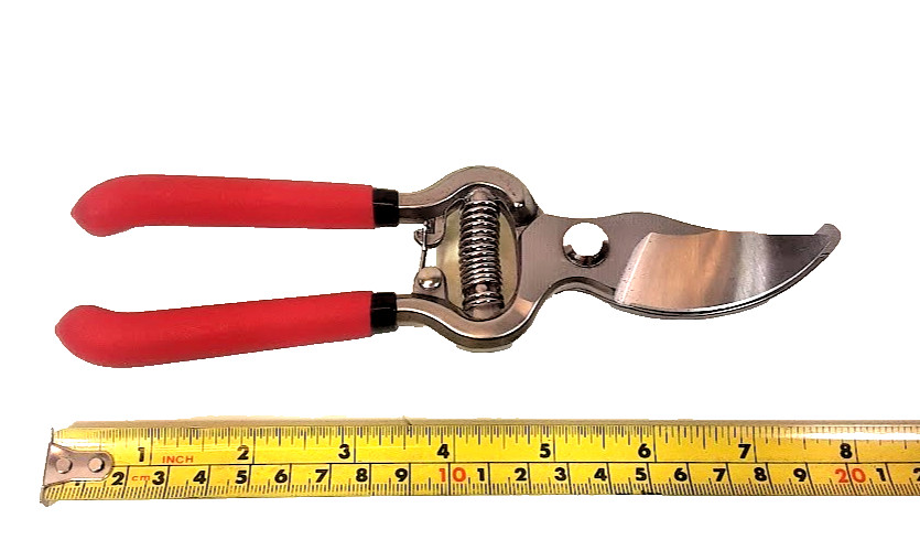 8" Curved Bypass Garden Pruner Pruning Shears Secateurs Trimmer Solid Metal Tool