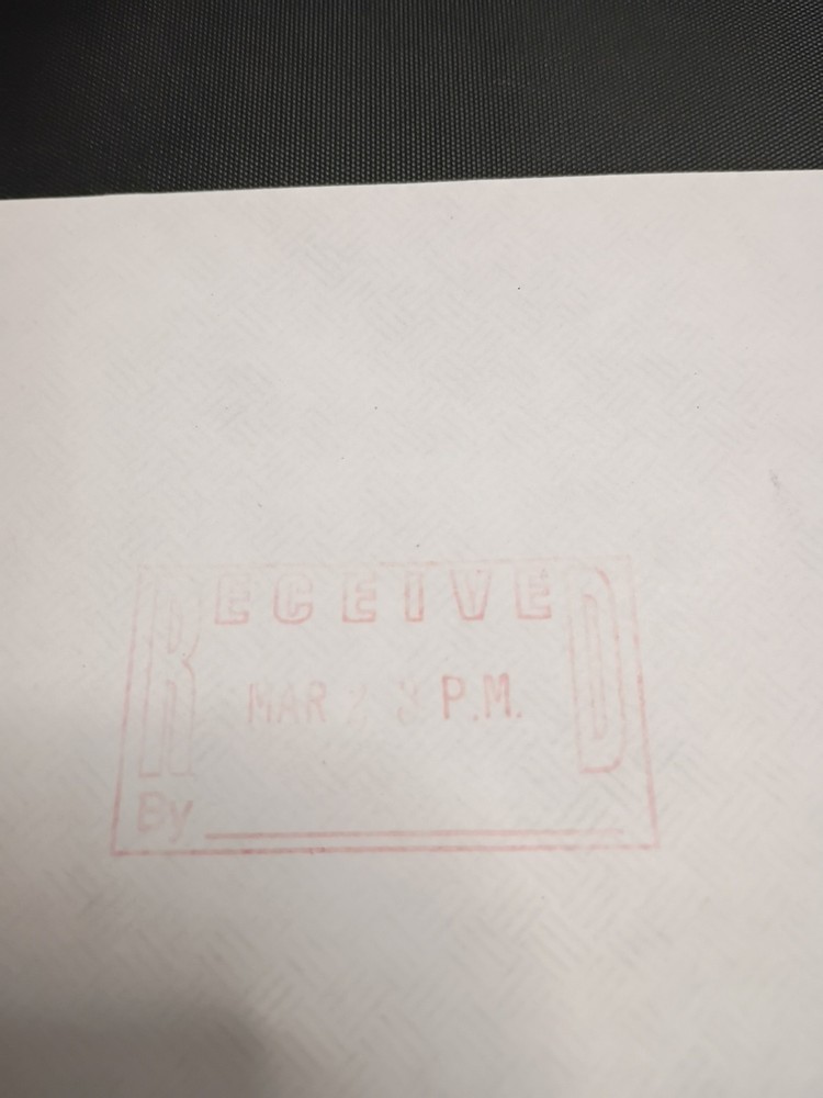 Self Inking Received Date Stamp Red Needs Ink Office Rubber Stamp Adjustable