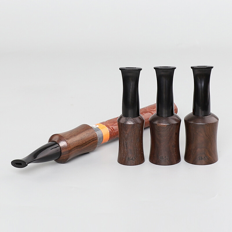 Ebony Wooden Cigar Mouthpiece Tips Portable Cigar Holder Size 48-52 Gauge Ring