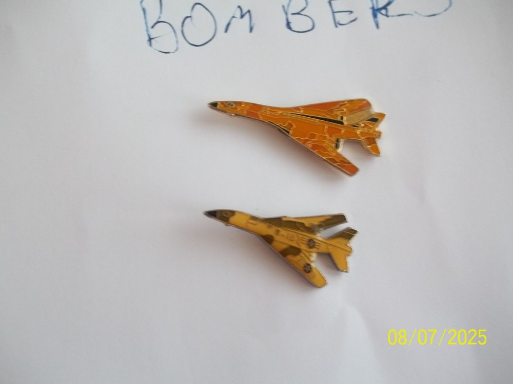 Vintage 2 jet fighter planes Pins
