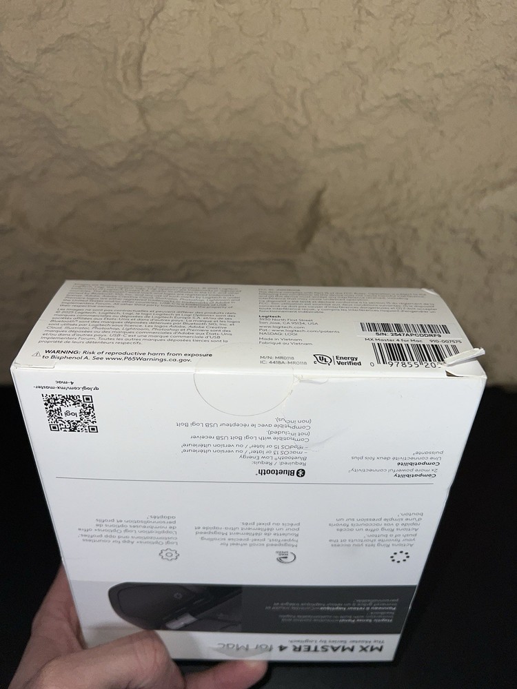 Logitech MX Master 4 for Mac Wireless Bluetooth Mouse Rechargeable Space Gray