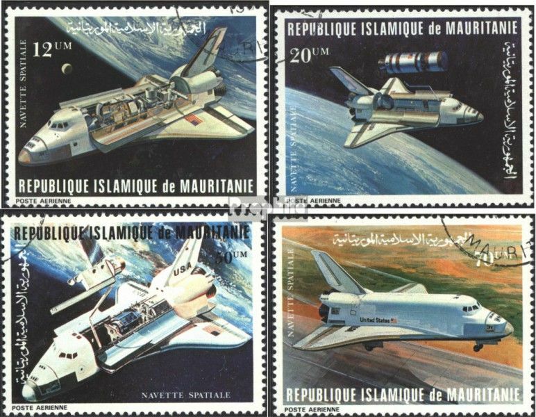 Mauritania 715-718 (complete issue) used 1981 Space Shuttle Spa