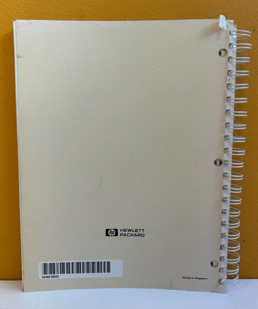 HP / Agilent 03488-90002 1986 Operating, Programming & Configuration Manual.