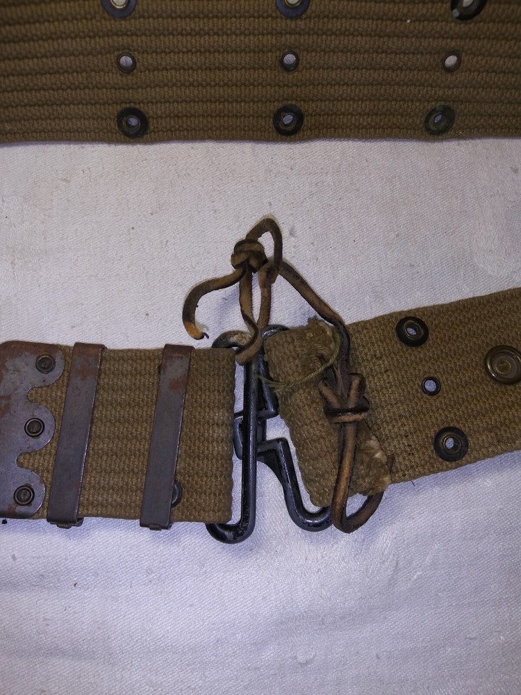 WWII USMC U.S. Army Web Belt with Field Repair