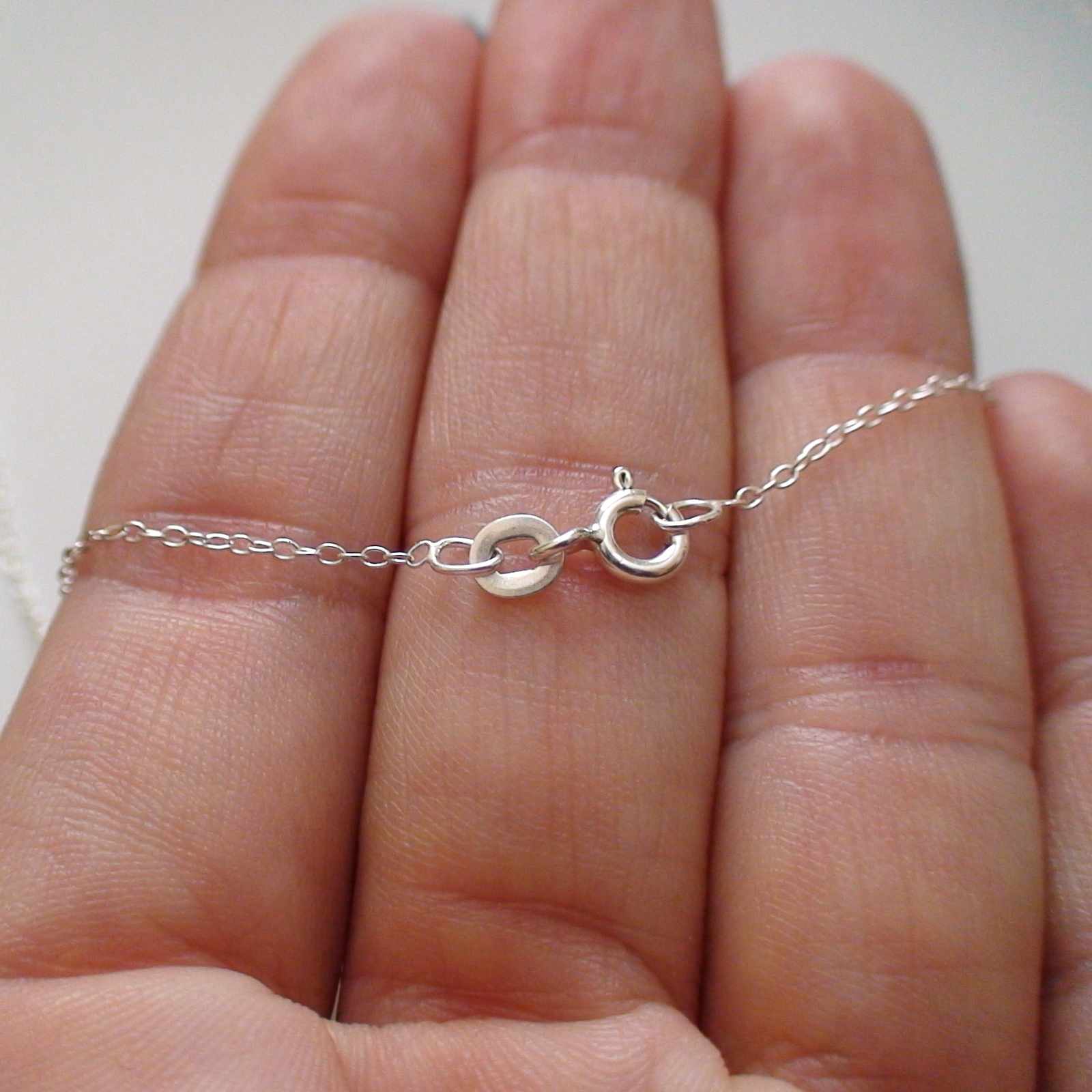 1mm Cable Chain Necklace - 925 Sterling Silver -16", 18", 20" Rolo Dainty Thin