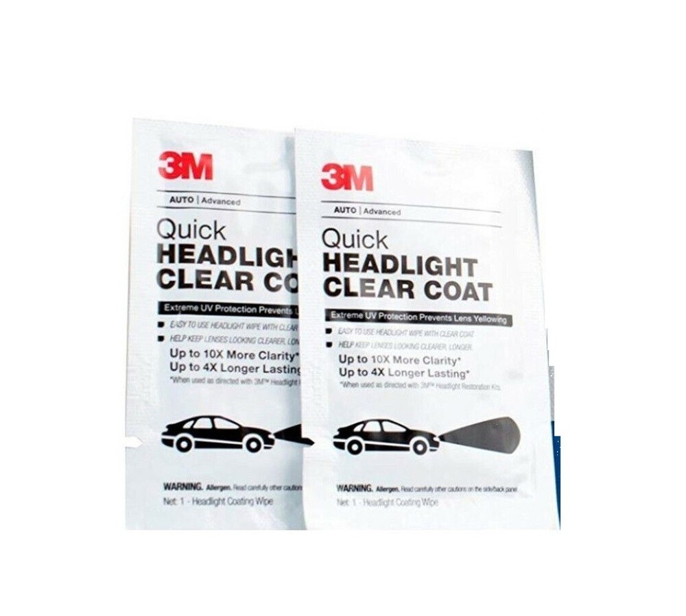 3M Quick Headlight Clear Coat Wipes 2x Pack