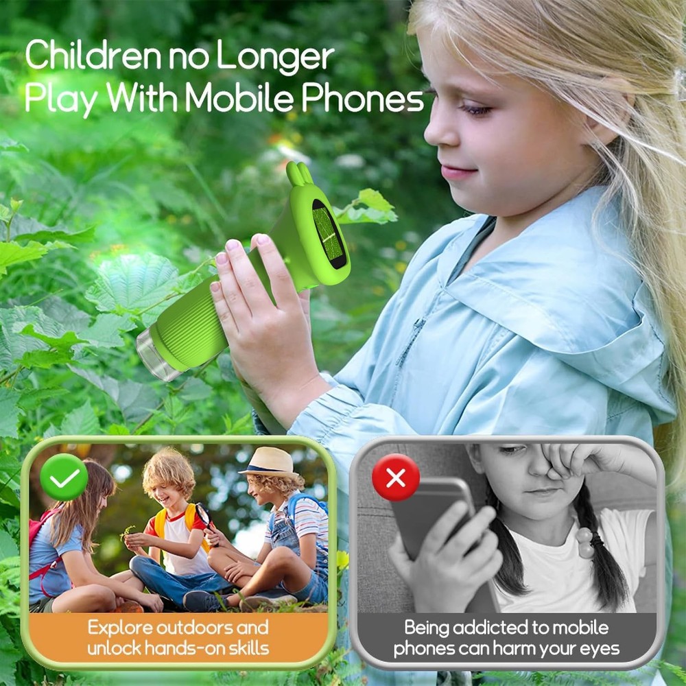 Microscope Pocket Microscope -1000X Portable Microscope for Kid | Photo and V...