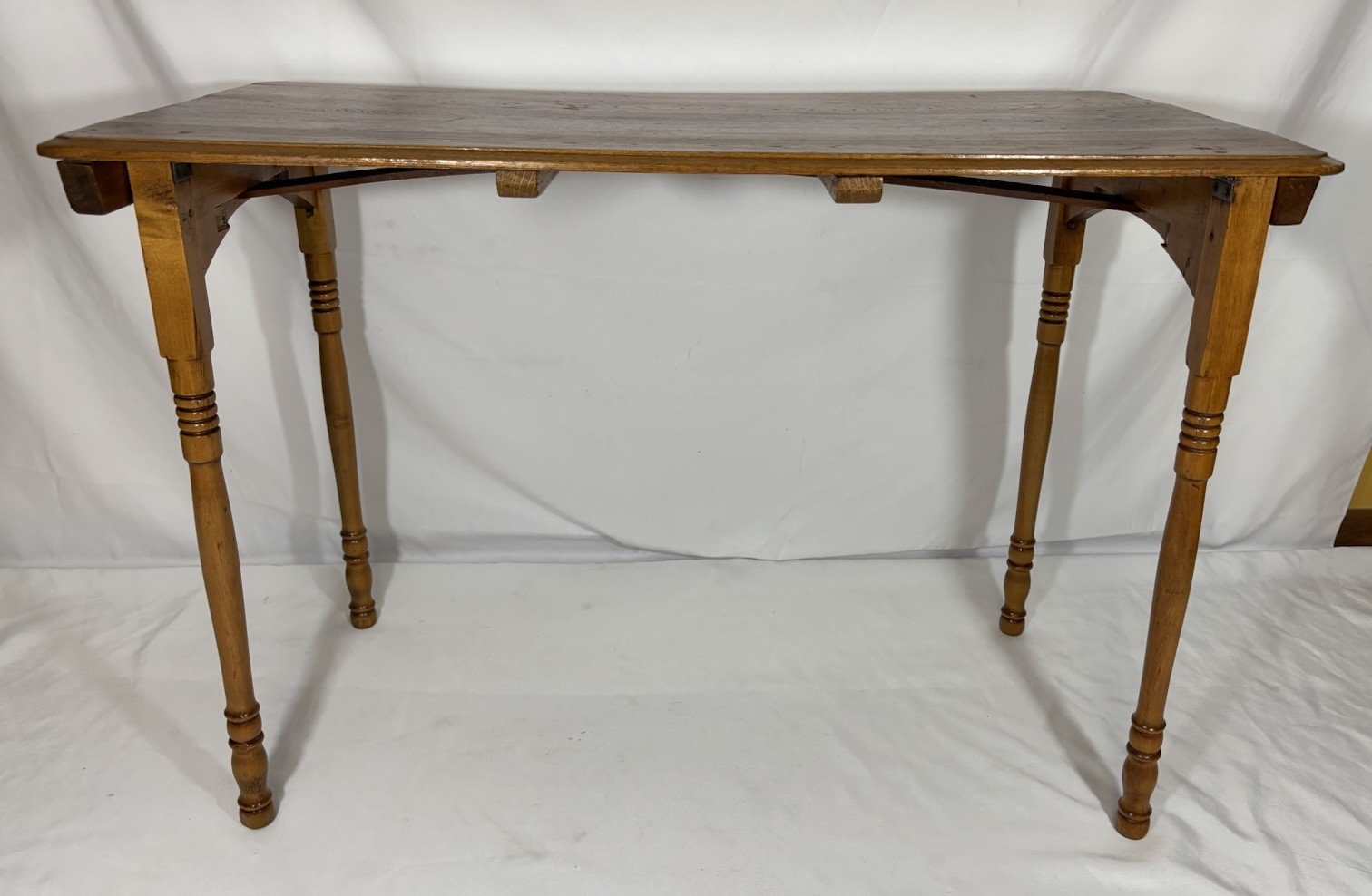 Antique Vintage Folding Wood Sewing Work Table w/ Ruler 35.75"x18" Child’s