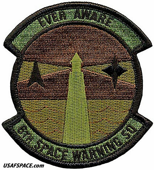 USAF 6TH SPACE WARNING SQ- EVER AWARE -Cape Cod AFS-ORIGINAL AIR FORCE OCP PATCH