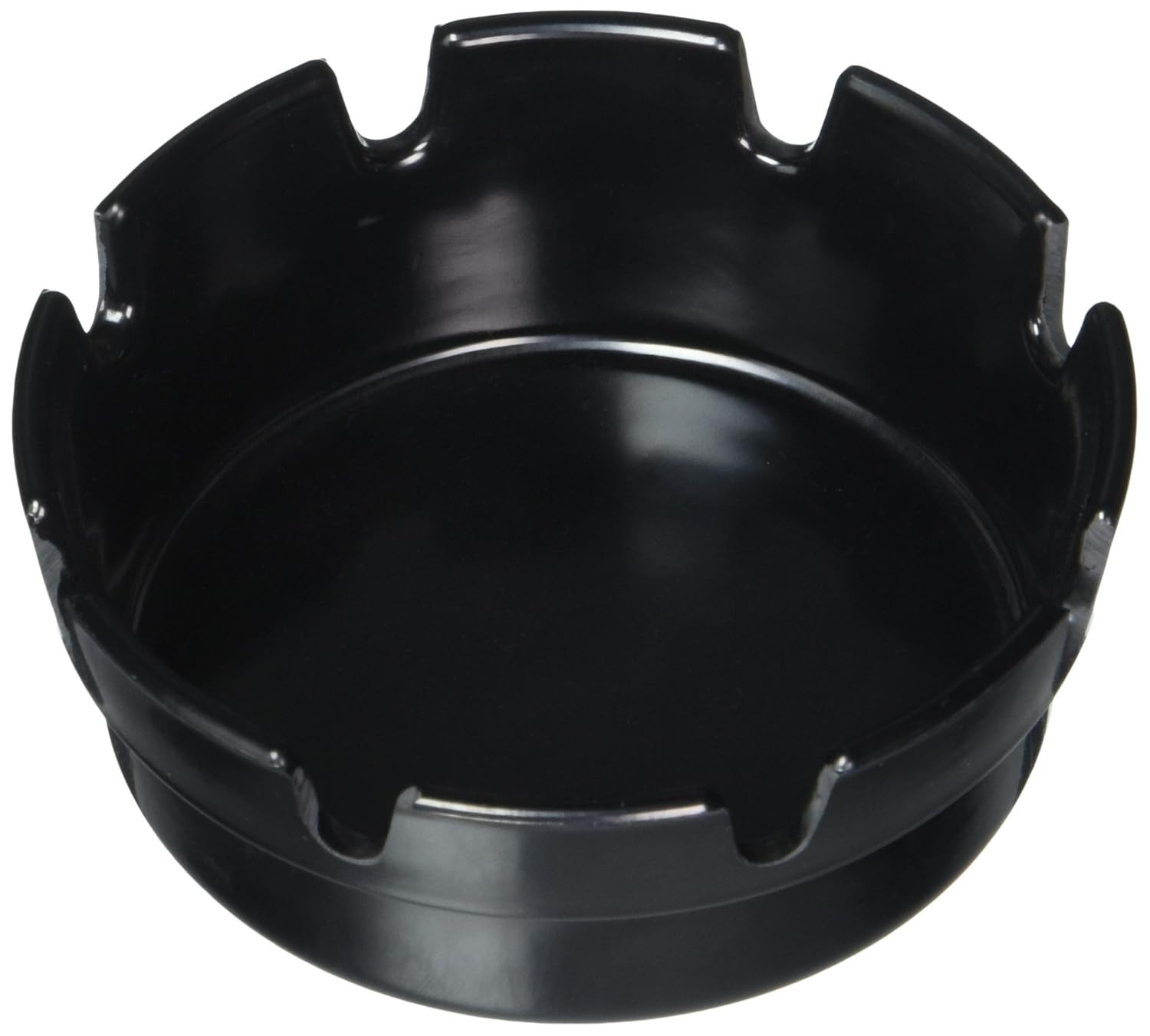 Winco MAS-4K Round Black Melamine Ash Tray Office Patio Restaurant Bar *3 PACK