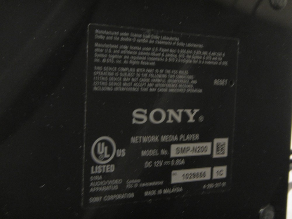 Sony SMP-N200 Streaming Network Media Player