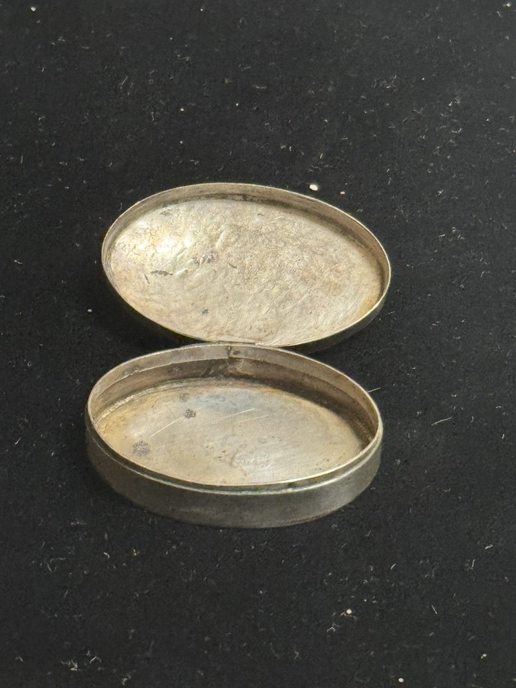 Antique Sterling Silver with Turquoise Pill Box