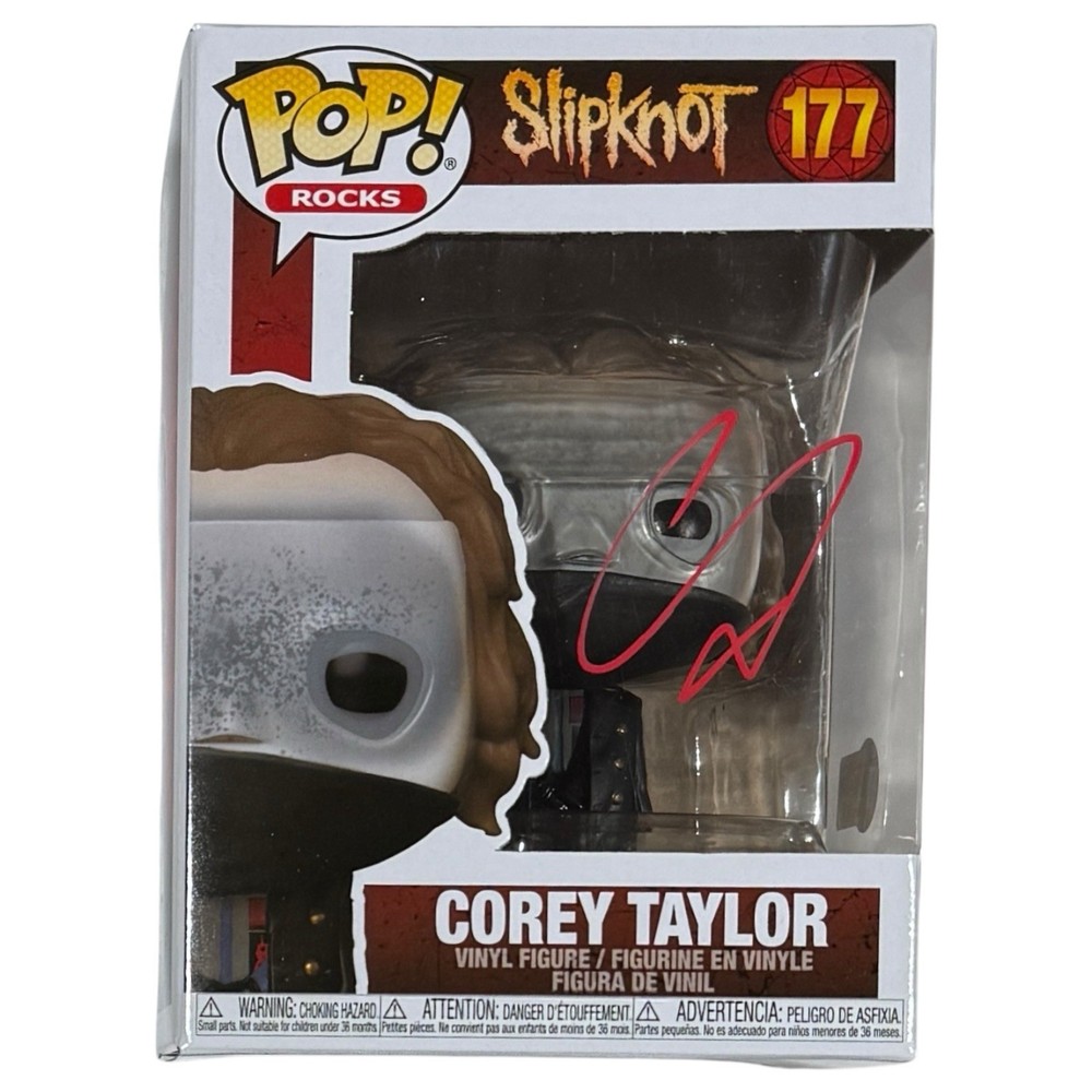Corey Taylor Slipknot Signed Autograph Funko Pop Rocks #177 Proof Beckett COA