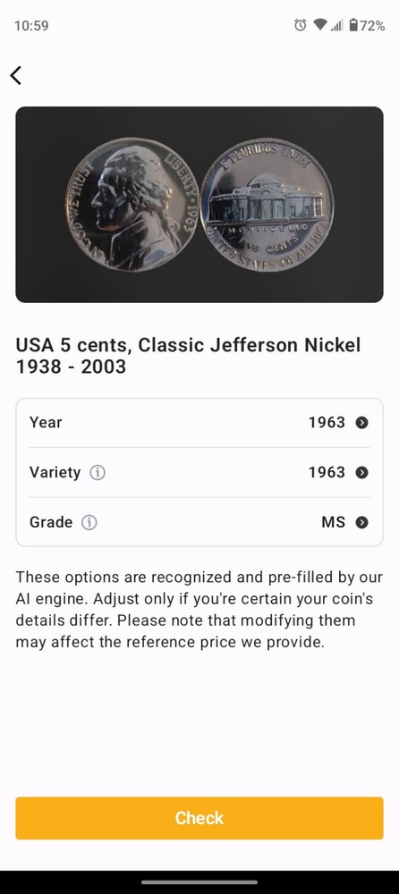 1963 Jefferson Nickel Proof-Like MS