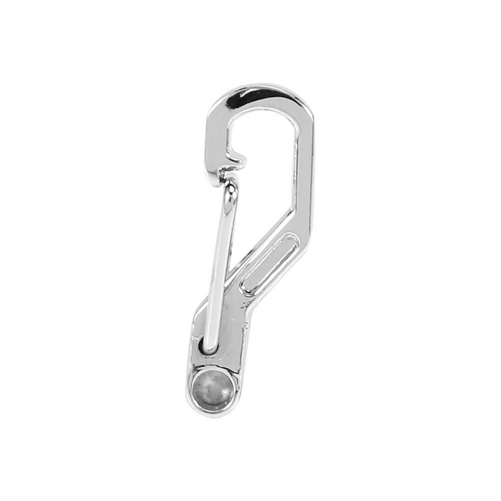 5PCS EDC Alloy Mini Spring Hook Keychain Carabiner Key Clips Hook(silver)