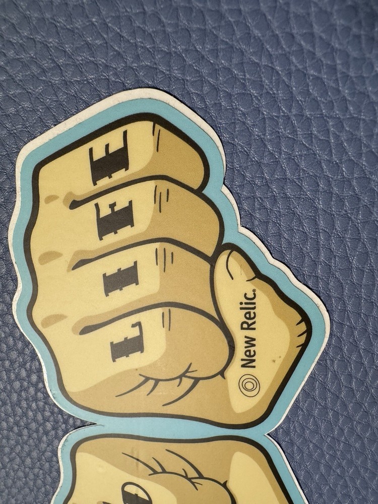 NERD Life NEW RELIC FISTS COLORFUL STICKER Computer Web Interface Programming