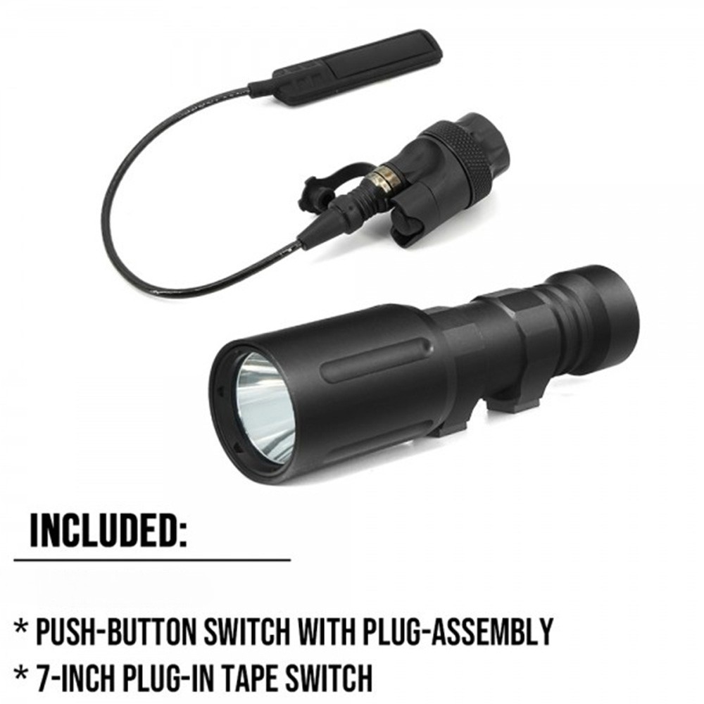 Tactical 18350 Weapon Light Picatinny LED Flashlight with Pressure Remote