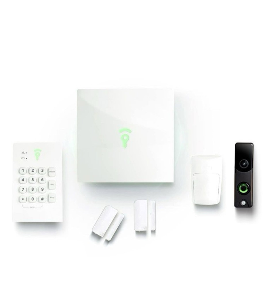 Frontpoint Safehouse Wireless Security Kit, Doorbell Camera, Alexa, Google