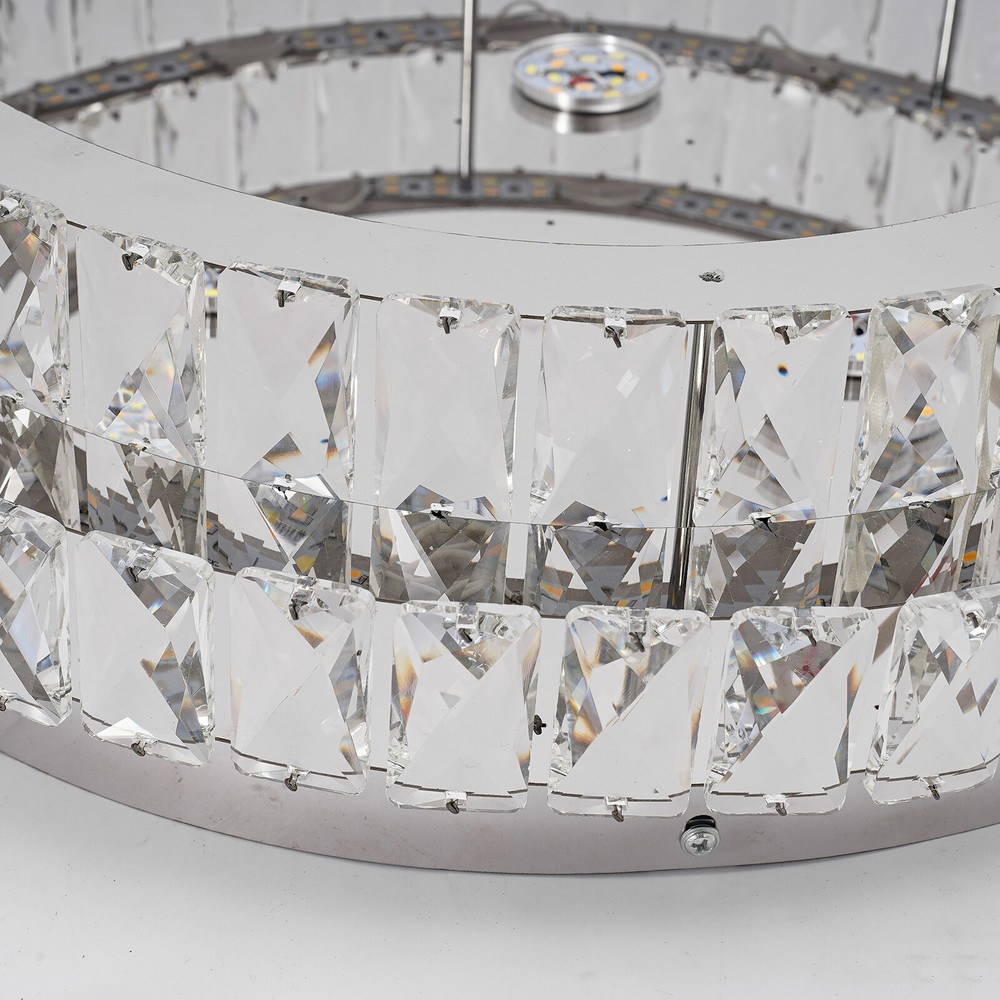 3 Colors Adjustable Crystal Ceiling Light w/Remote Control LED Ceiling Light