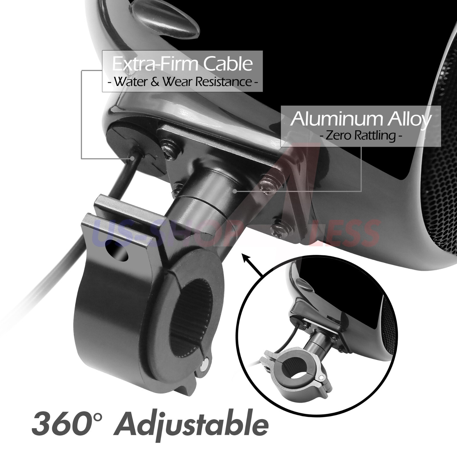 1000W AMP Waterproof Bluetooth Stereo 4 Speakers Audio Music System Radio Harley