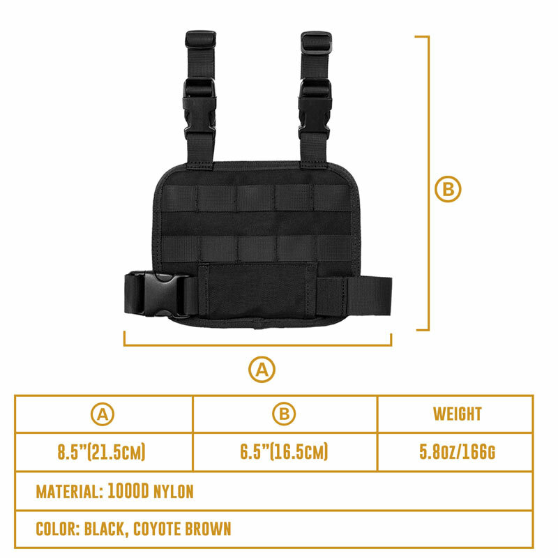 US Tactical Non Slip MOLLE Drop Leg Platform Panel Holster Universal Adjustable