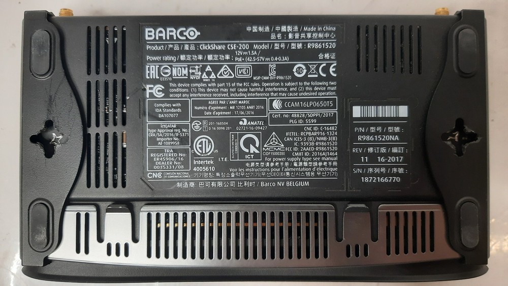 Barco Clickshare CSE-200 Wireless Presentation System R9861520