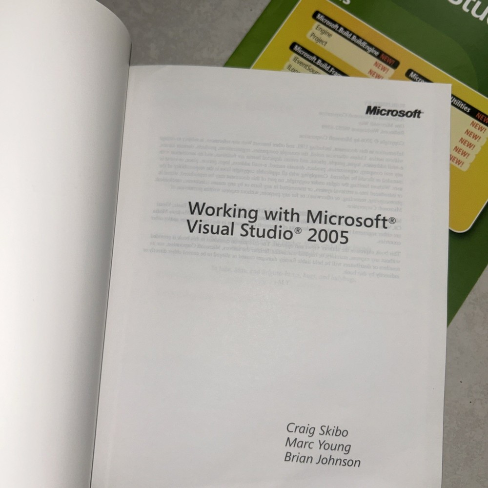Microsoft Visual Studio 2005 BOOK & (2) POSTERS Only!