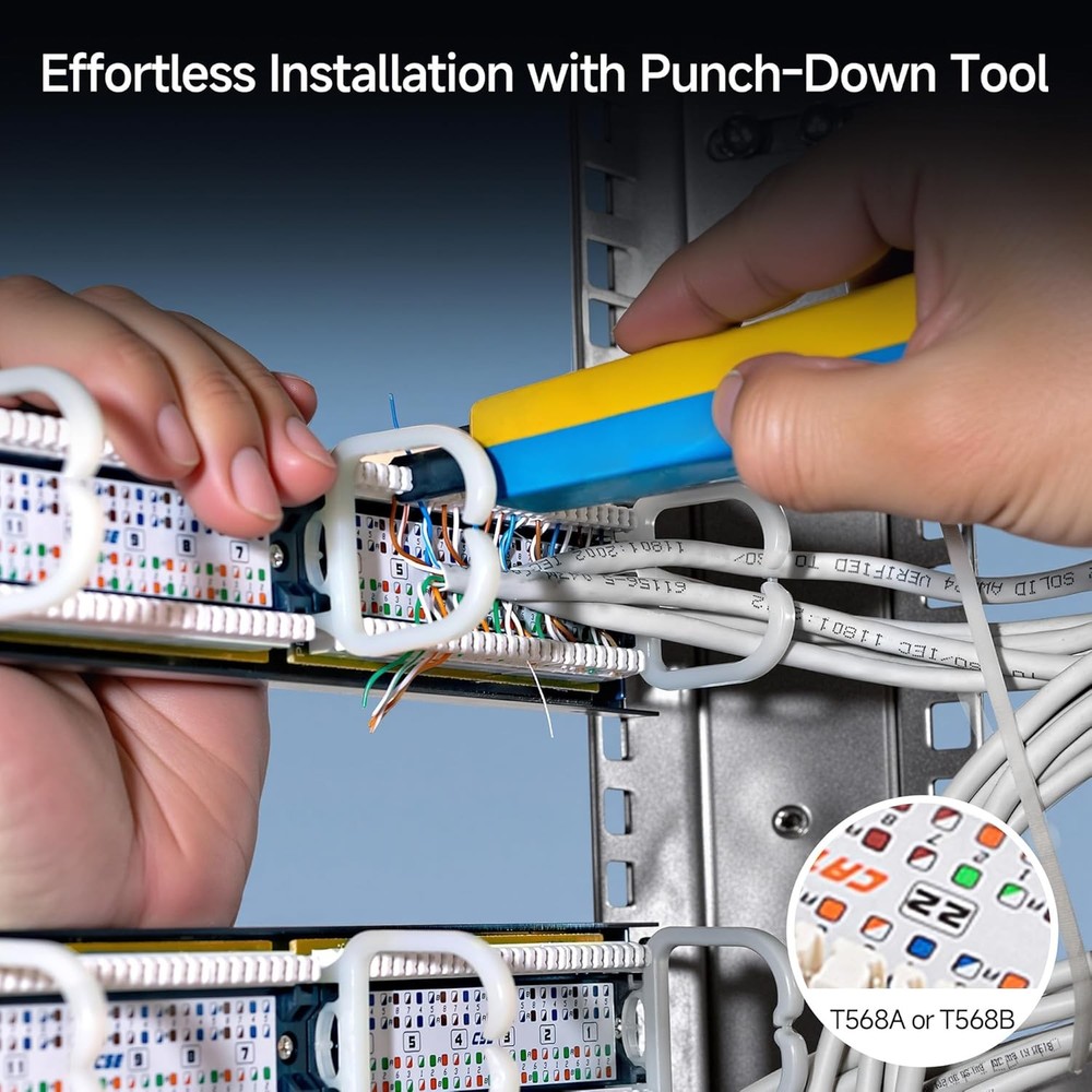 24 Port Cat6 Network Patch Panel