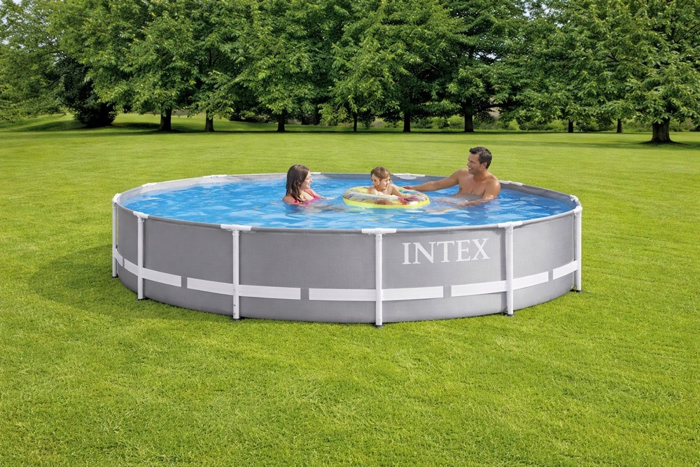 Intex 12ft x 30 in Prism Frame Above Ground Pool Set with Filter Pump