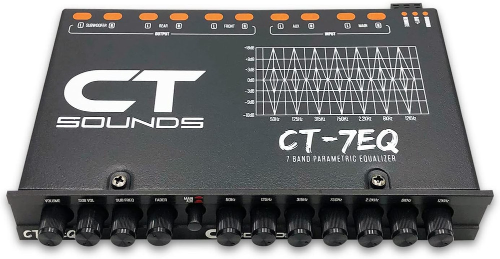 CT-7EQ 7 Band 1/2 Din Parametric Car Audio Equalizer