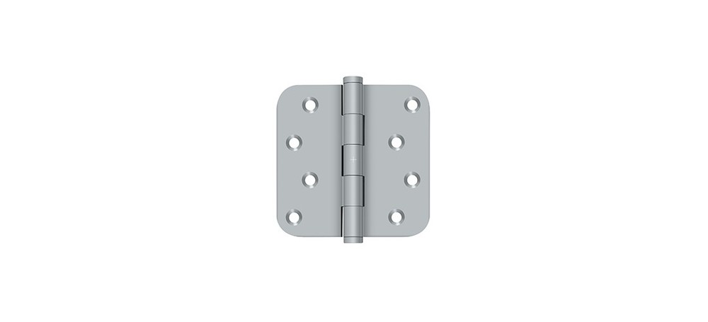 4" x 4" x 5/8" Radius Hinge / Zig-Zag in Brushed Chrome Pair