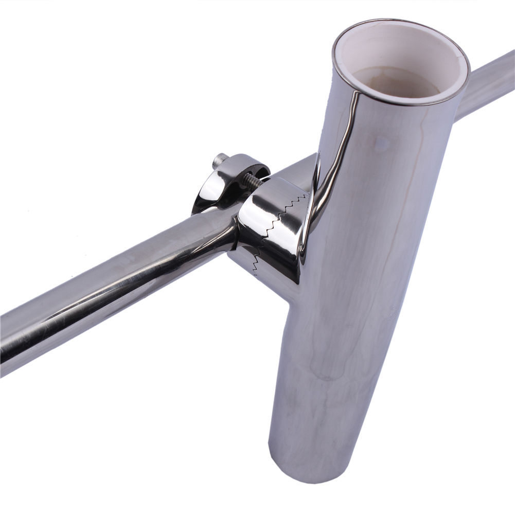 4X 316 Clamp Stainless Steel Marine Boat Fishing Rod Holder 7/8"-1" Rail mount