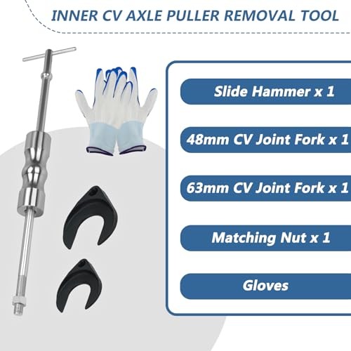 Inner CV Axle Puller Tool Set with 5/8"-18 Slide Hammer & Adapter Front Wheel