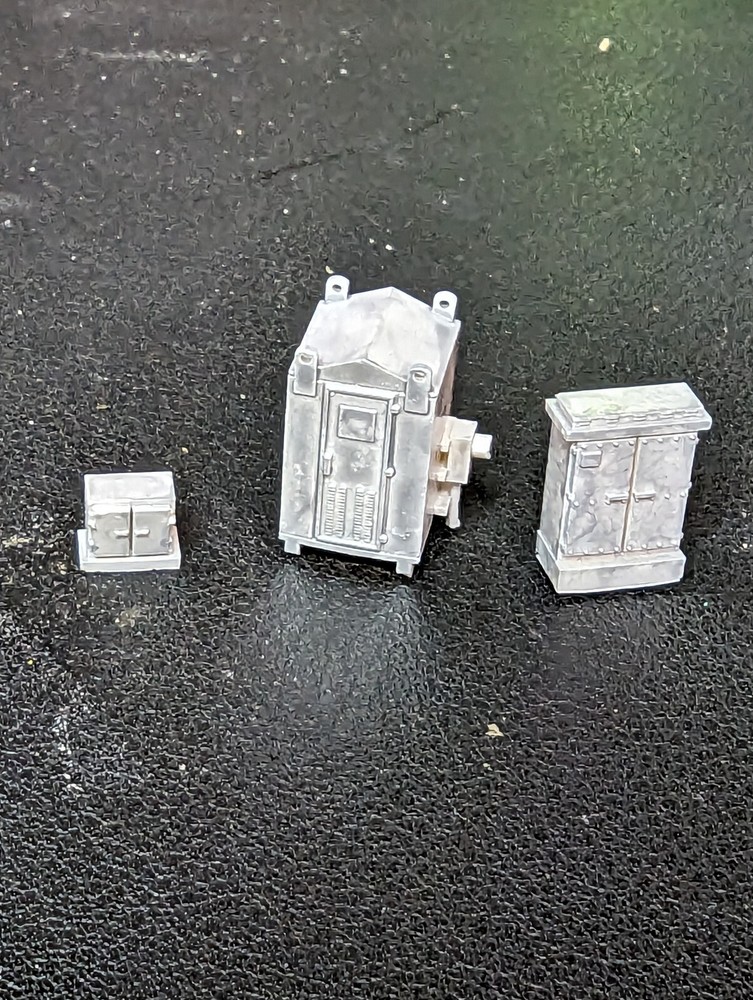 n scale electrical track side control boxes set of 6