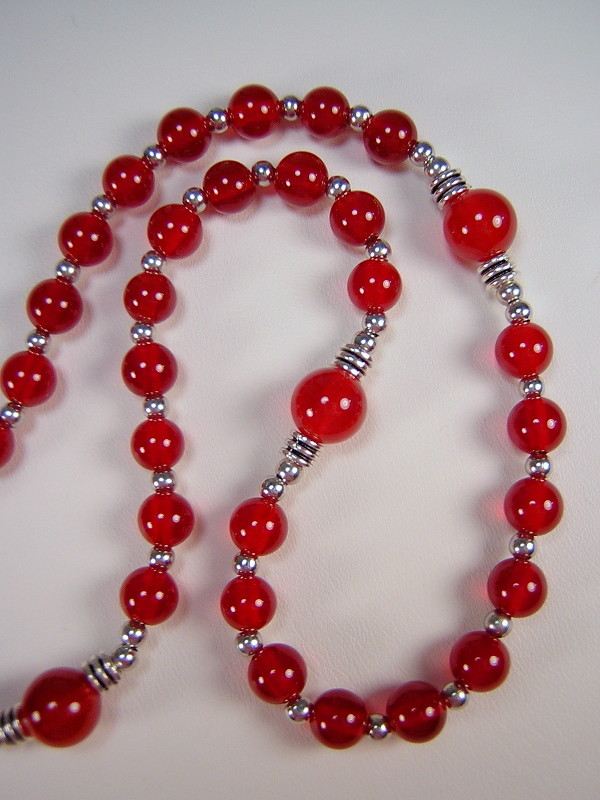 Boys Red Rosary 16+" Genuine Red Agate Gemstone el nino Rosario