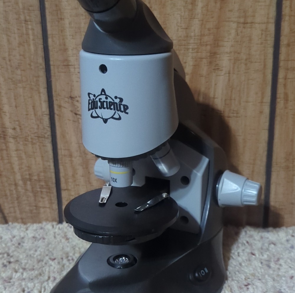 Edu-Science Microscope Set 10X Objective Prepared Slides Accessories Science Kit