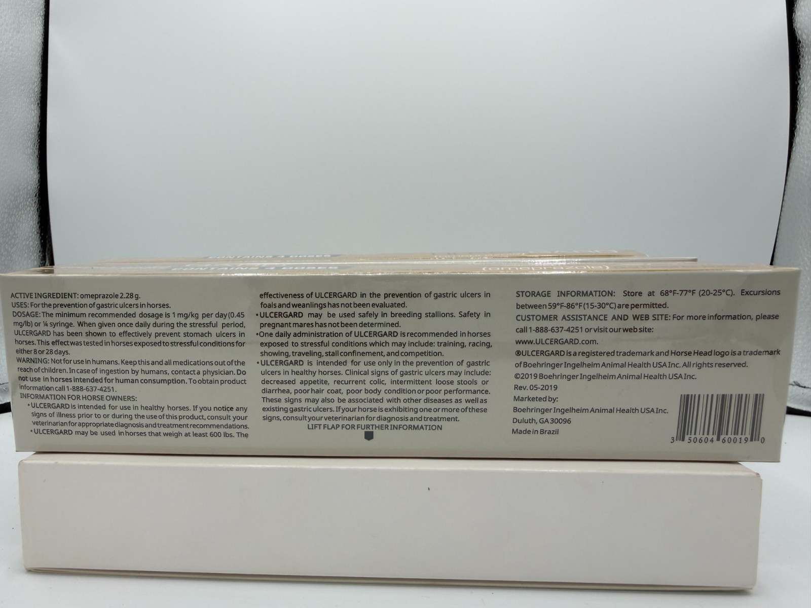 5 Pack UlcerGard Oral Paste for Horses 20 Doses Exp 2027 New Version See details