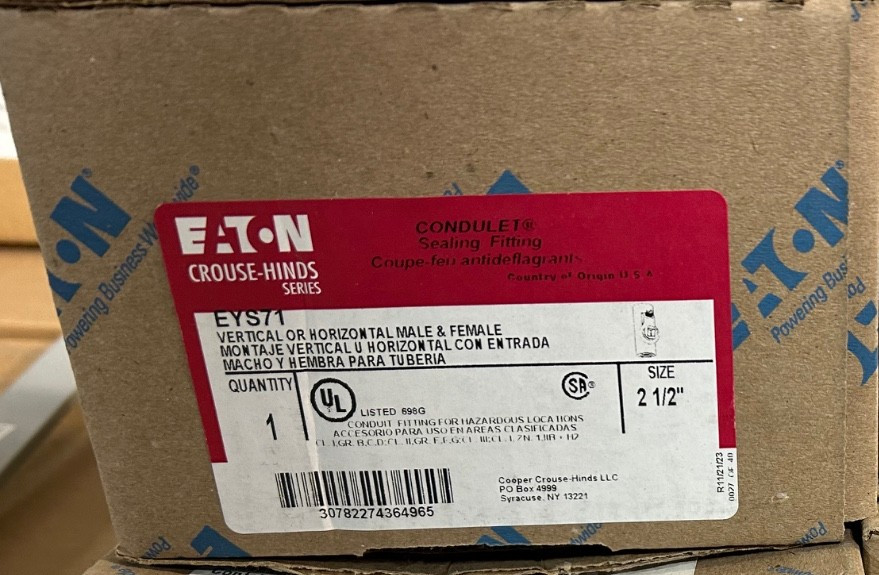 EATON EYS71 2 1/2" CONDUIT SEALING FITTING