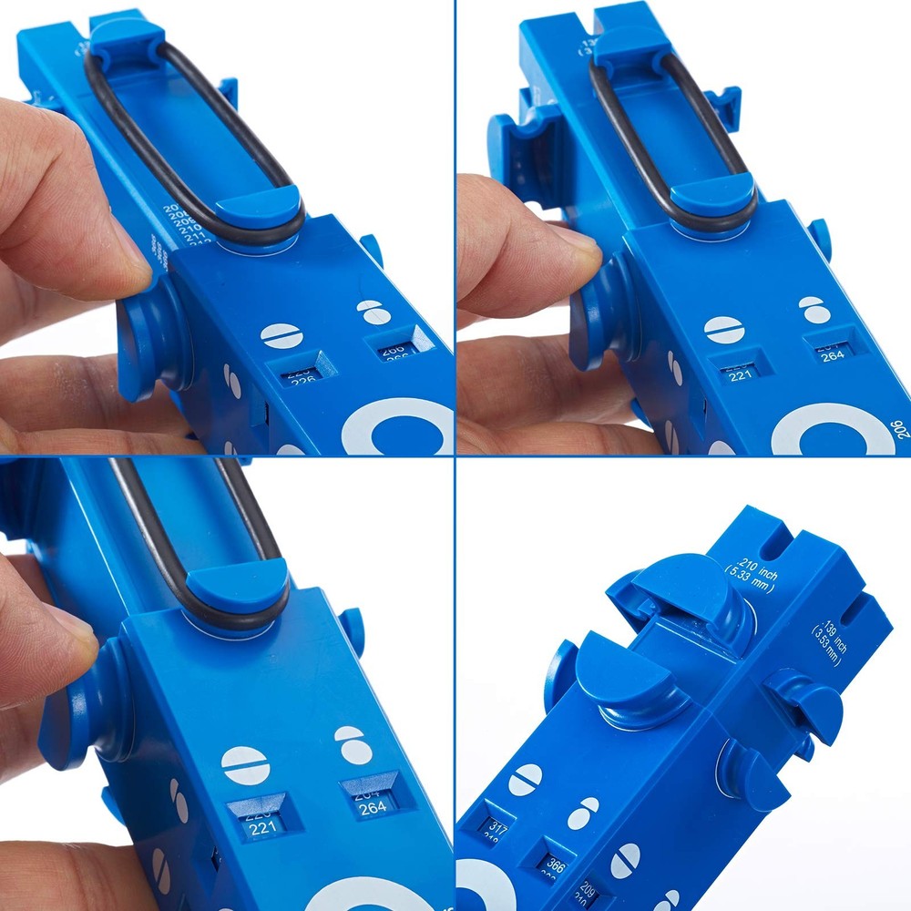 O-Ring Gauge Make Work Smart Telescoping O Ring Sizing Plastic Slide Tool Blue