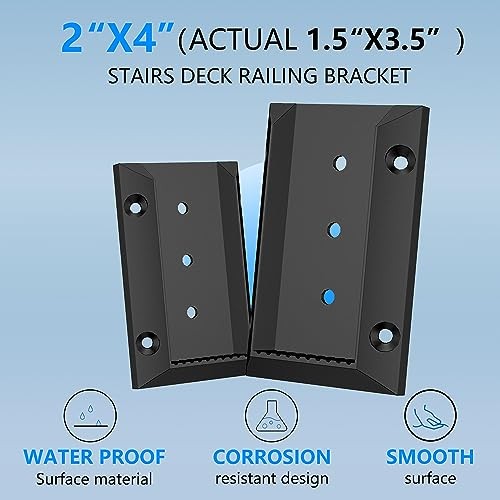 20pcs Deck Railing Bracket Connectors, 2x4 20 Pcs 2x4 Railing connectors