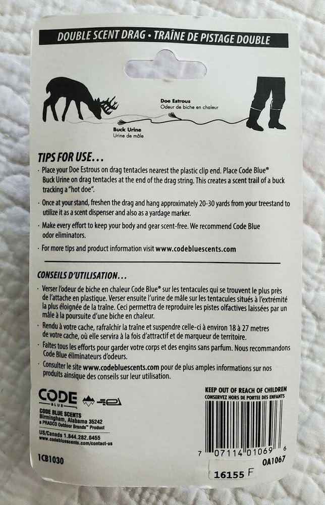 NEW Code Blue Scents Deluxe Double Scent Drag with Drag Tentacles 0A1067