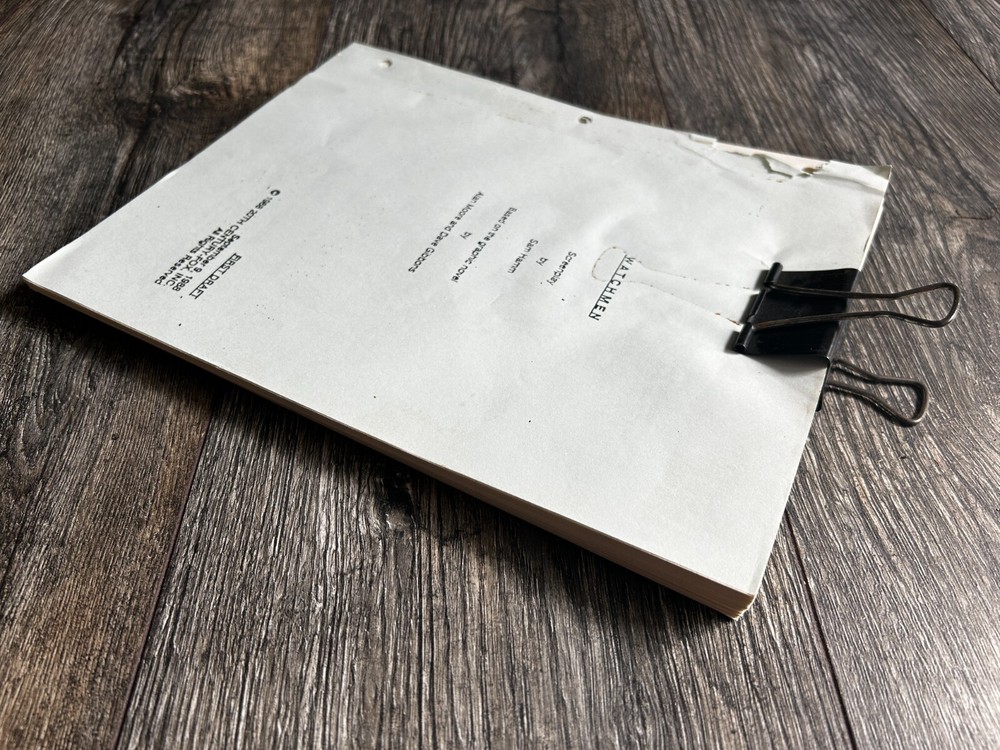 WATCHMEN Script Movie Screenplay Sam Hamm 1stDraft 1988 missing 1st pg DC Comics