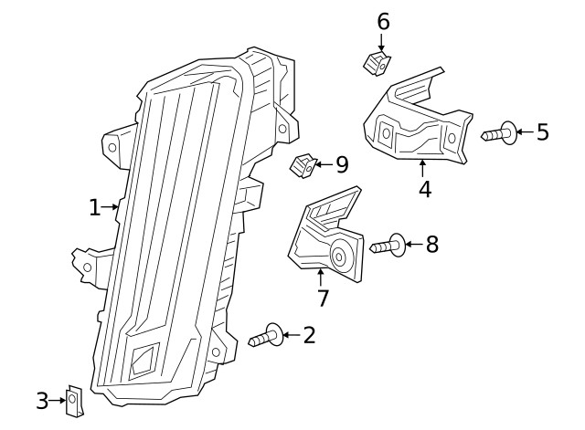 Genuine GM Driver Side Headlamp Bracket 84401291