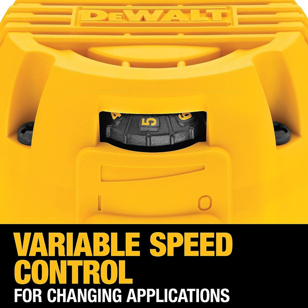 DEWALT Router, Fixed Base, 1-1/4 HP, 11-Amp,Variable Speed Trigger,Corded DWP611